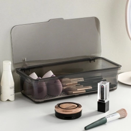 Makeup Organizer Transparent Large Make-up Cosmetic Brush StorageDustproof Boxes With Cover Shadow Brush Bathroom Accessories
