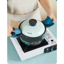 Anti-scalding Clip Dish Clamp Steamer Gripper Silicone Gloves Microwave Oven Tray Non-Slip Pan Gripper Clip Kitchen Accessories